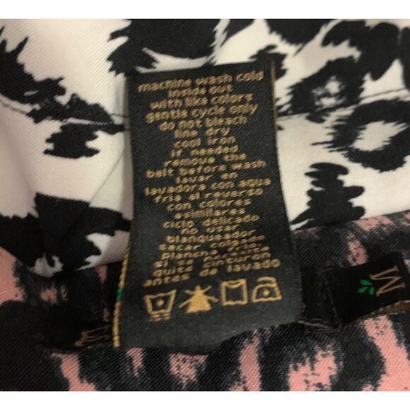 GRASS COLLECTION Pink Cheetah Mid-Length Belted Trench Coat Womens SZ M - Picture 7 of 8